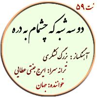 نت59. دو سه شبه که چشمام به دره